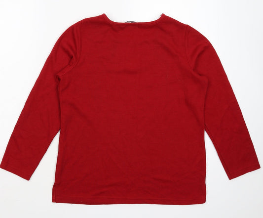 BM Womens Red Pullover Jumper Size XS