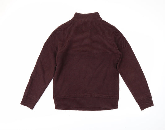 Fabric 8 Mens Brown Henley Jumper Size M