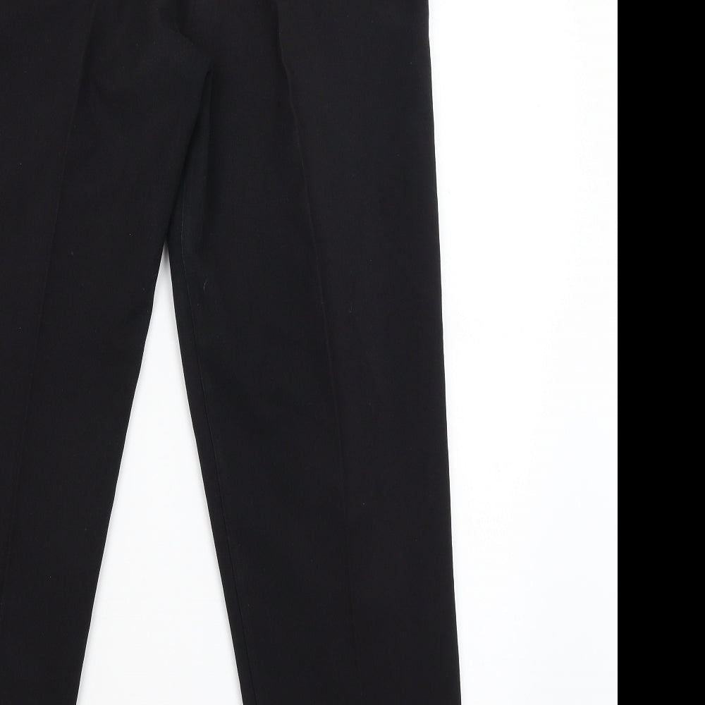 Preworn Womens Black Trousers Size 14 L30 in
