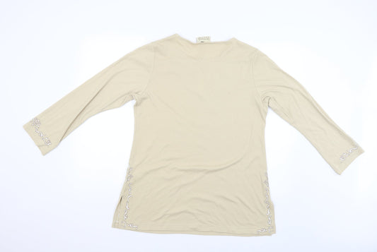 Victoria Taylor Womens Beige Pullover Jumper Size 14