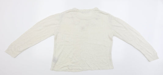 Akal Collection Womens Beige Pullover Jumper Size S