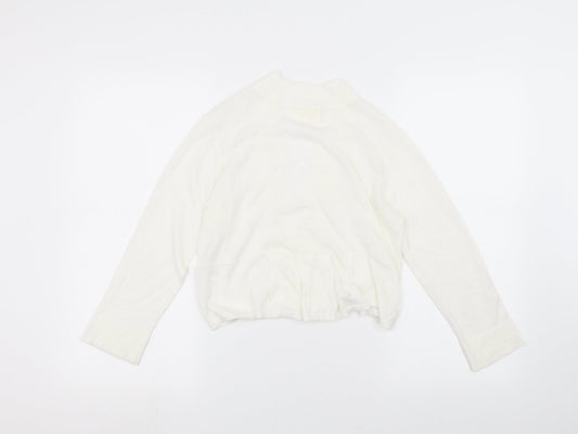 Linea Womens White Cardigan Jumper Size M