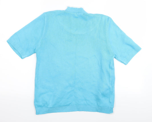 glimpse design Womens Blue Cardigan Jumper Size S