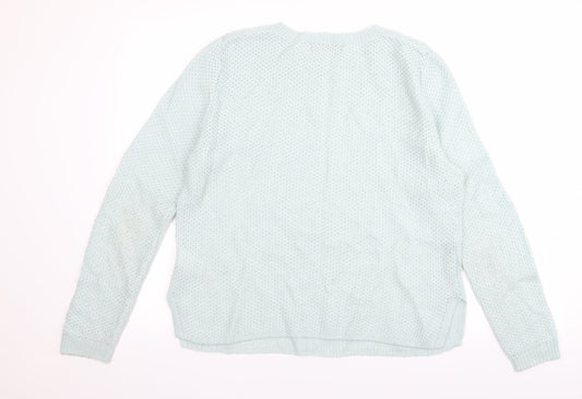 m&s Womens Green Pullover Jumper Size 14