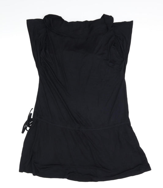 NEXT Womens Black Shift Size 14 - Embellished Shoulders