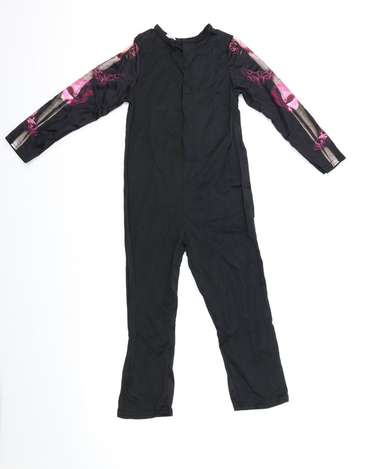 TU Girls Black One Piece Size 5-6 Years - Skeleton