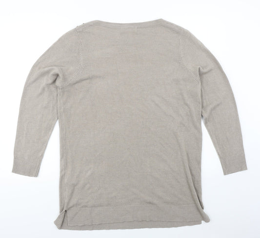 Julipa Womens Beige Pullover Jumper Size 16