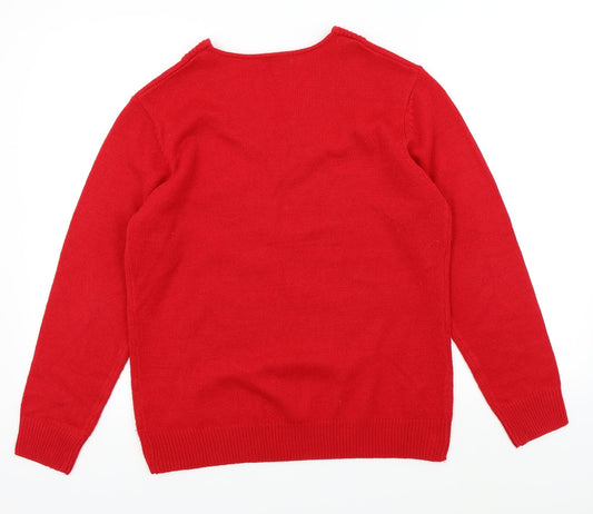 Damart Womens Red Pullover Jumper Size 12