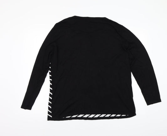 M&Co Womens Black Pullover Jumper Size 20