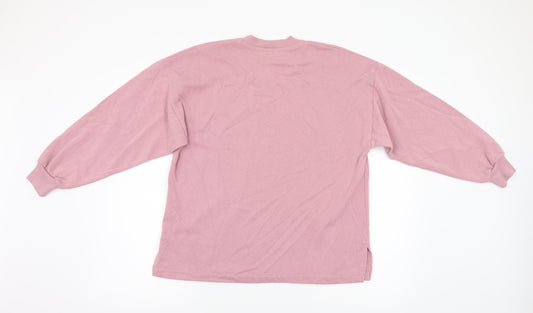 Oh Nice Womens Pink Pullover Sweatshirt Size M