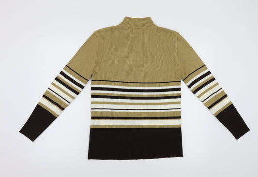 Essentials Womens Multicoloured Striped Pullover Jumper Size 18