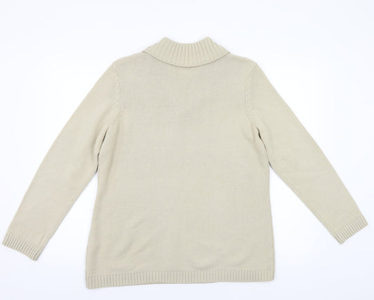 Preworn Womens Beige Cardigan Jumper Size 14