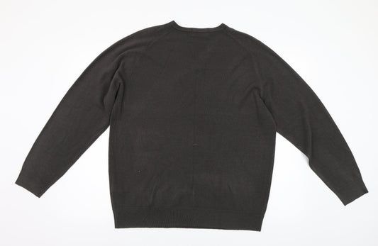 M&S Mens Blue Henley Jumper Size L
