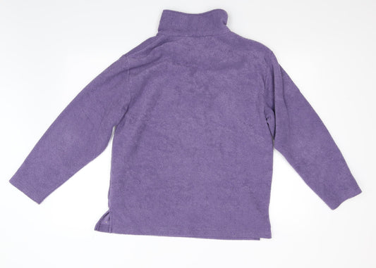 Bonmarché Womens Purple Henley Jumper Size M