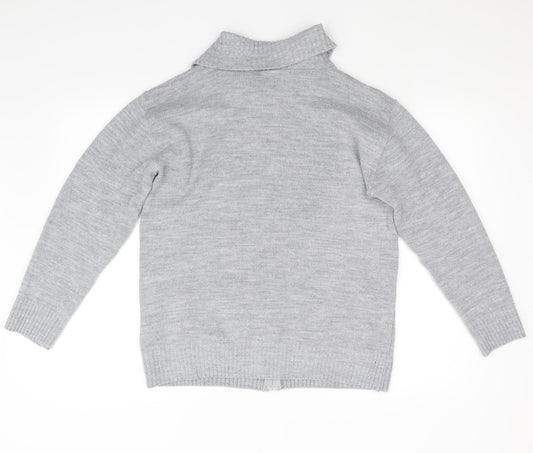 Pure & Natural Womens Grey Cardigan Jumper Size XL