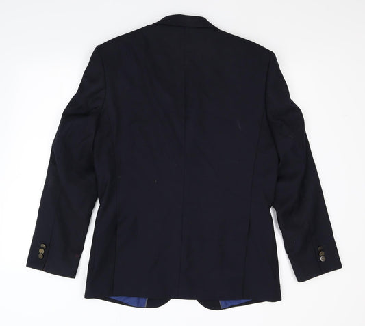 Charlton Gray Mens Blue Jacket Blazer Size 40