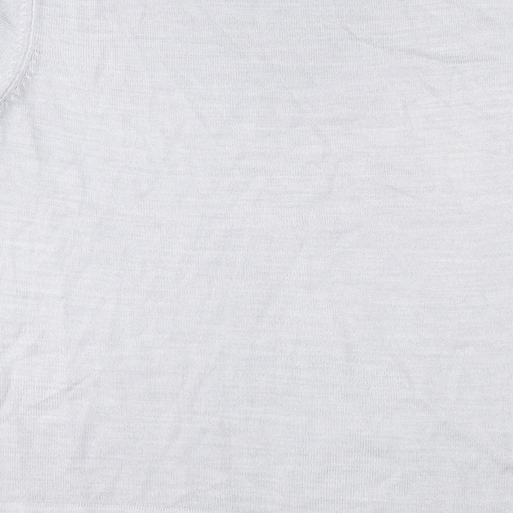 M&S Womens Grey Jersey Basic T-Shirt Size 16