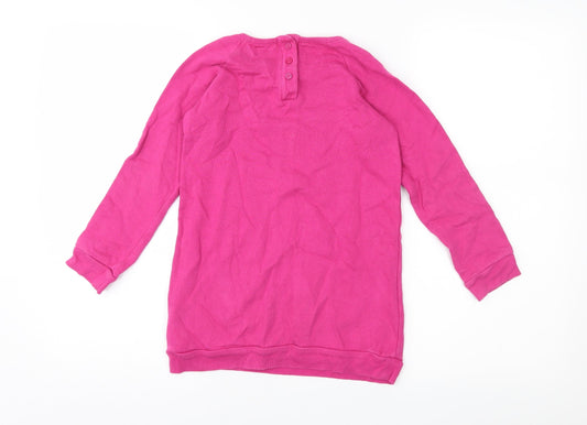 Indigo Girls Pink Jersey Pullover Sweatshirt Size 6-7 Years