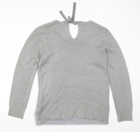 Oasis Womens Grey Pullover Jumper Size L