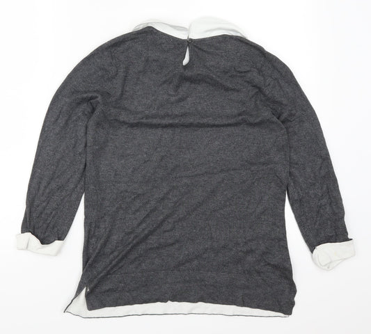 Papaya Womens Grey Pullover Jumper Size 10