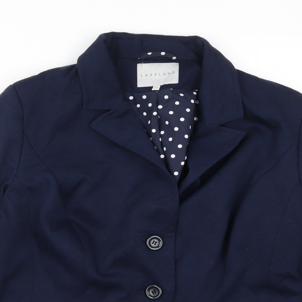 Lakeland Womens Blue Jacket Suit Jacket Size 14