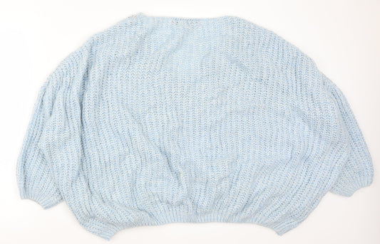 QED London Womens Blue Knit Pullover Jumper Size L