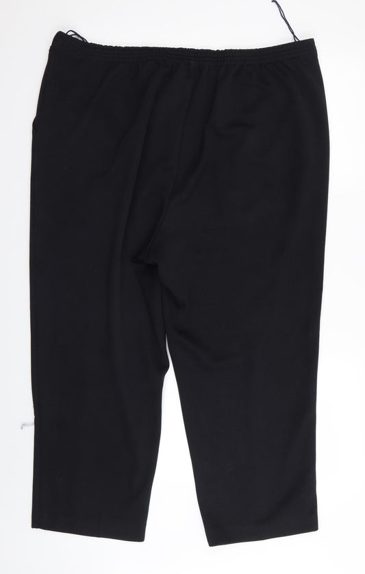 BM collection Womens Black Trousers Size 18 L23 in - Stretch waistband