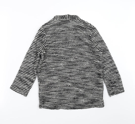 H&M Womens Black Striped Cardigan Jumper Size S