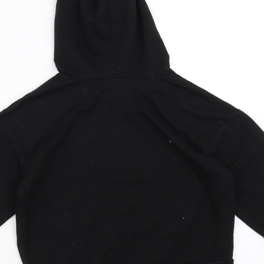 SheIn Girls Black Pullover Hoodie Size 8 Years - sorry im late i didnt want to come