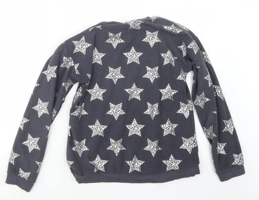 George Girls Grey Geometric Top Pyjama Top Size 13-14 Years - Stars