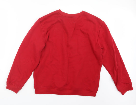 Karen Scott Womens Red Pullover Jumper Size M