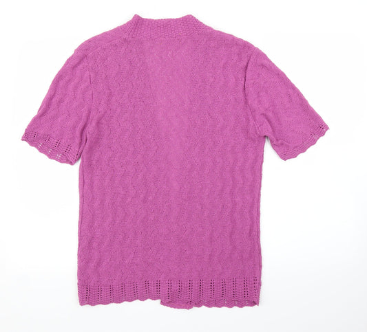 ME Womens Purple Cardigan Jumper Size M