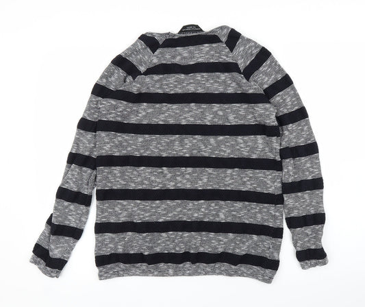 Dorothy Perkins Womens Grey Striped Pullover Jumper Size 10