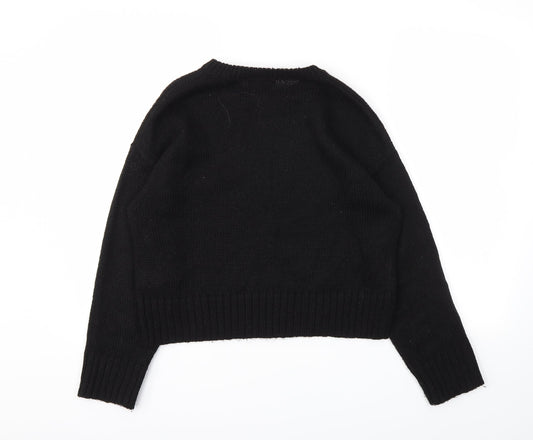 New Look Womens Black Pullover Jumper Size S