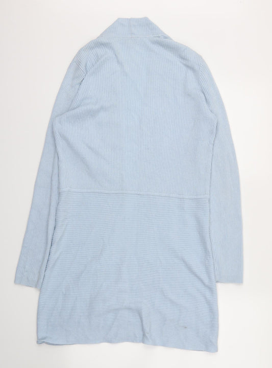 CC Womens Blue Houndstooth Cardigan Jumper Size S