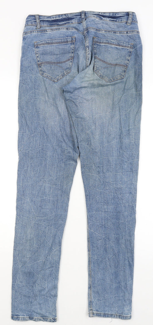 Preworn Womens Blue Skinny Jeans Size 12 L30 in