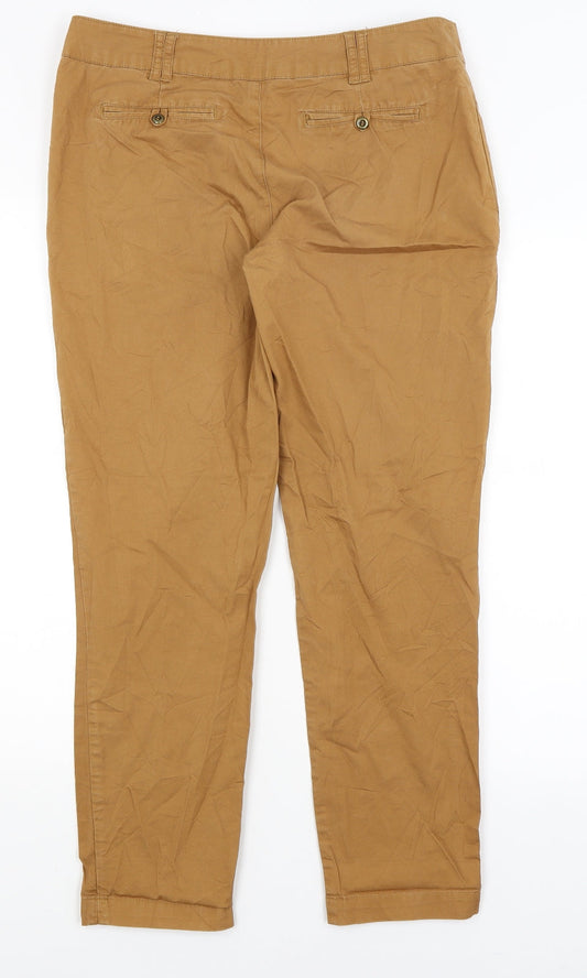 Pimkie Womens Brown Chino Trousers Size 8 L27 in