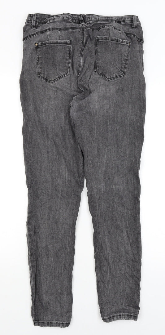 Denim Co Womens Grey Skinny Jeans Size 14 L27 in
