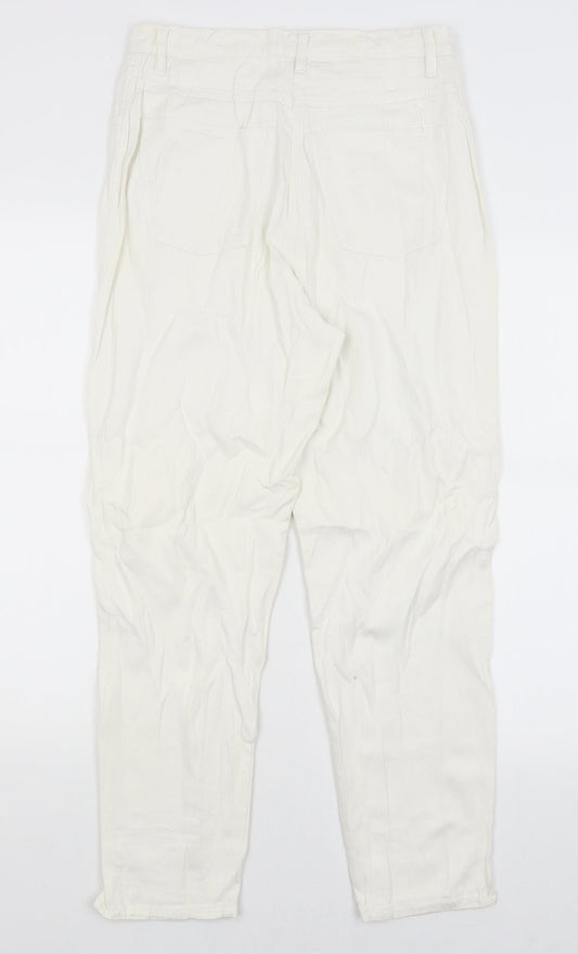 Preworn Womens White Straight Jeans Size 12 L26 in