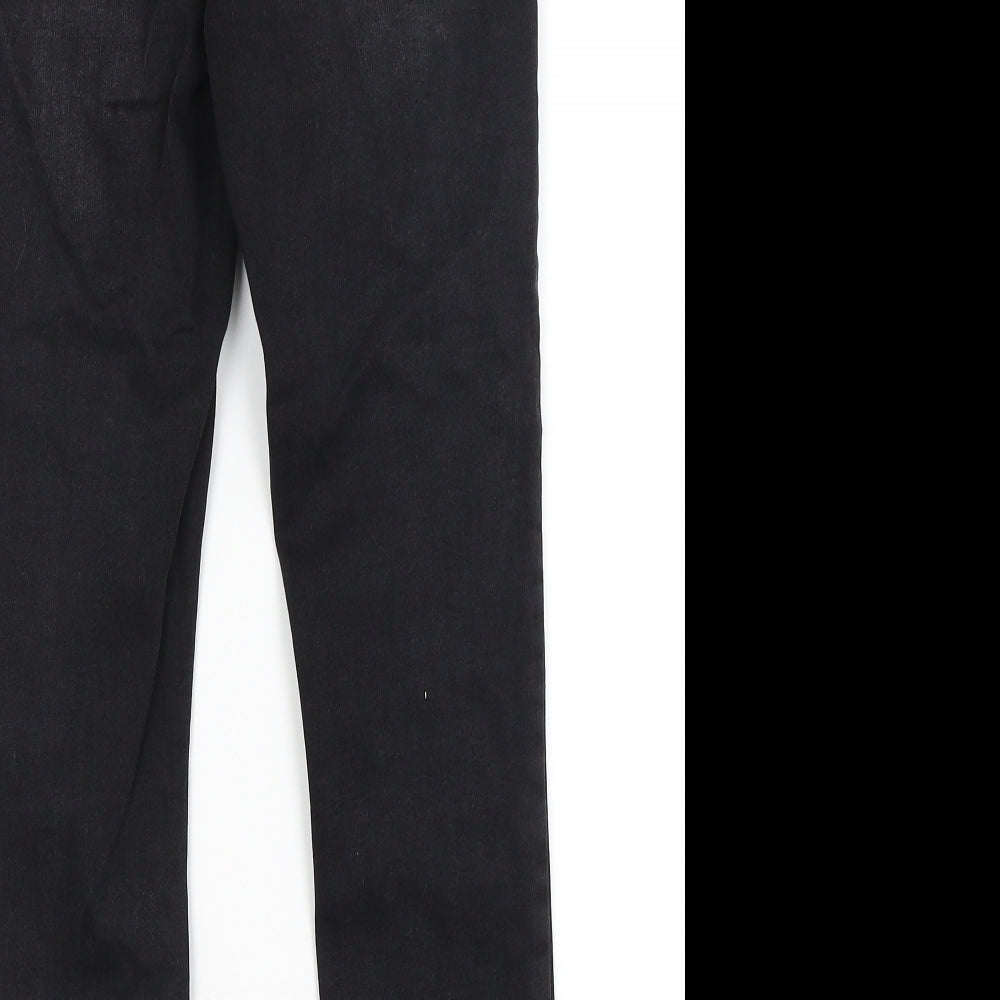 Brand and care label for Denim Co women’s black skinny jeans, size UK 8, 25.5-inch leg