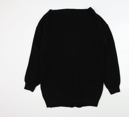 Missguided Womens Black Cardigan Jumper Size 10