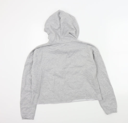Just hoods Womens Grey Colourblock Pullover Hoodie Size M