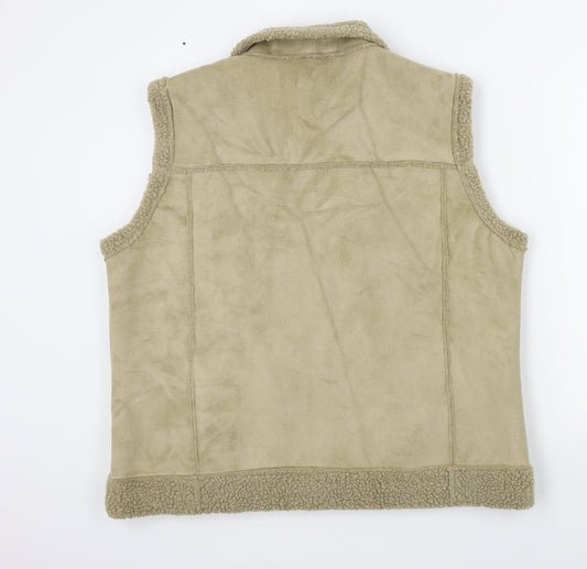 Bonmarché Womens Beige Jacket Waistcoat Size L