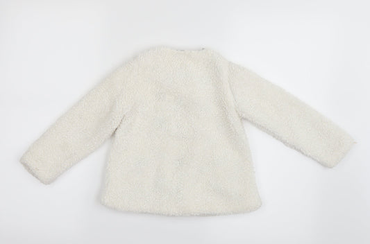 TU Girls White Basic Coat Coat Size 2-3 Years