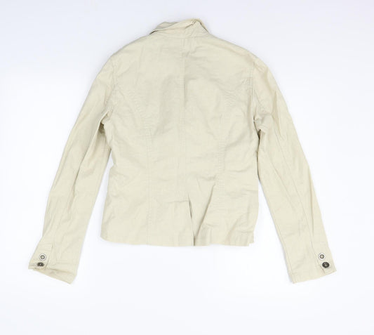 Lipo Lipo Womens Beige Jacket Blazer Size 8
