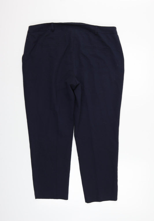 Dorothy Perkins Womens Blue Trousers Size 14 L23 in