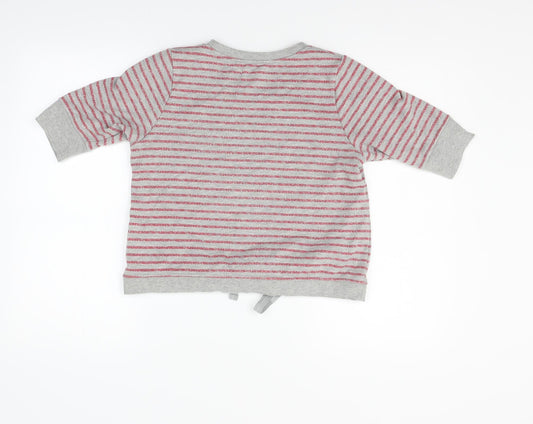 Angel Womens Grey Striped Pullover Jumper Size XS