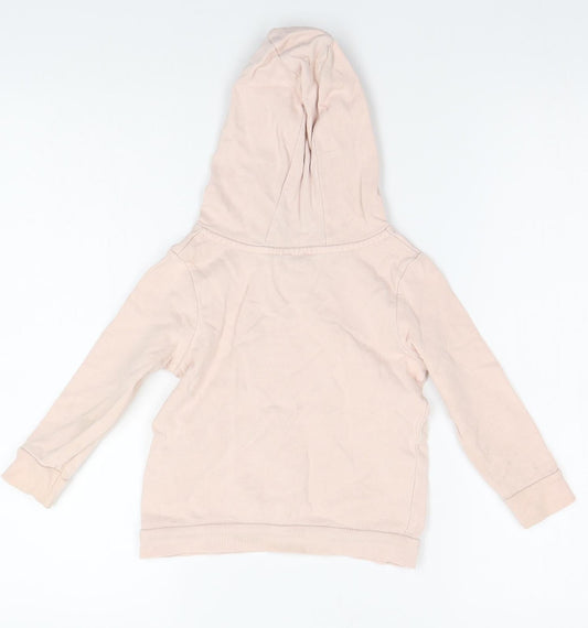 George Girls Orange Henley Hoodie Size 2-3 Years