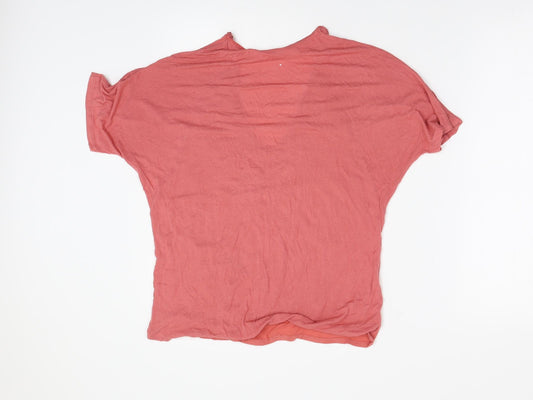 Zara Womens Pink Basic T-Shirt Size S