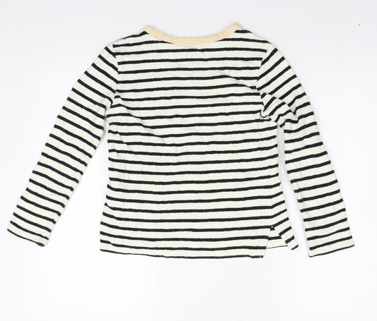 m&s Girls Multicoloured Striped Pullover Jumper Size 6 Years
